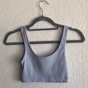 XS H&M Divided baby blue crop tank top
